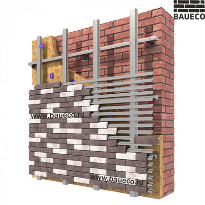 Вентилируемый фасад под кирпич Giper brick Mix 10-303 Вентилируемый фасад под кирпич Giper brick Mix 10-303