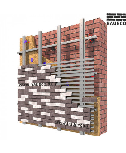 Вентилируемый фасад под кирпич Giper brick Mix 10-303 Вентилируемый фасад под кирпич Giper brick Mix 10-303