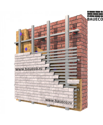 Вентилируемый фасад под кирпич Giper brick 70